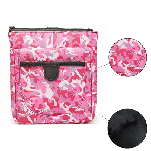 Drfeify Chalk Bag for Rock Climbing, Large Capacity Gym Chalk Bag with Adjustable Waist Belt & Zippered Pocket for Bouldering Weightlifting