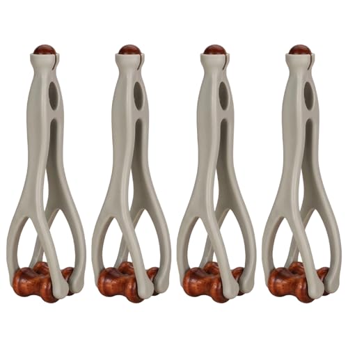 4 Finger Massager Roller, Arthritis Finger Massager,Finger Massage Tool for Hand Therapy, Wooden and Plastic Construction with Ergonomic Design