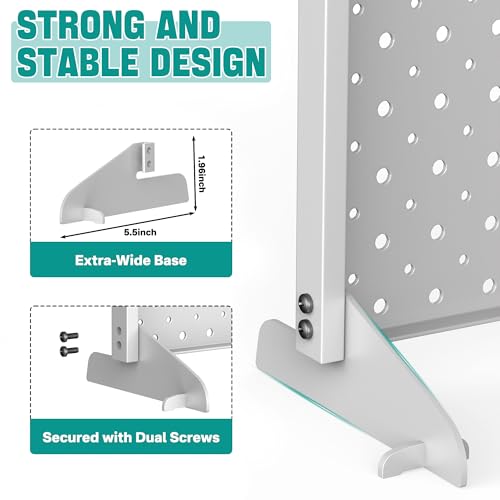 EVERHANGER Metal Pegboard Display Stand, Freestanding Tabletop Pegboard Display for Craft Shows & Fairs, 12"X16", 4pcs Gray - color: Gray, size: 4pack 12"X16"