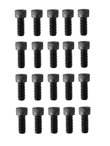 Socket Head Cap Screw, 1/4-20 x 5/8", Alloy Steel, Black Oxide, Hex Socket Coarse Thread, 1/4 inch Hexagonal Allen Bolt, Length: 5/8 inch, Full Thread (Quantity: 20) - size: 5/8