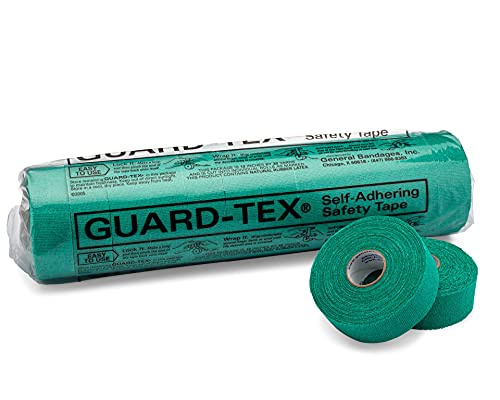 Guard-Tex® Green Finger Tape 1 in Self-Adhering Cotton Gauze for Trades — No Adhesive No Residue Skin Protection and Tool Grip — 12 Rolls x 90 ft — Made in USA Since 1935 - color: Green, size: 1 Inch