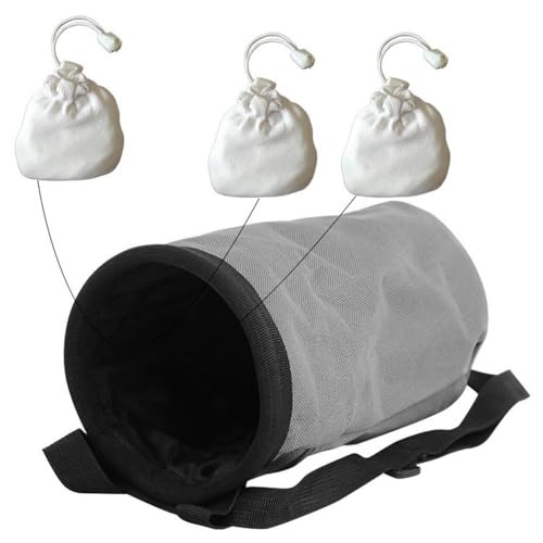 Waterproof Magnesia Sack with Belt Climbing Chalk Bag Magnesia Powder Pouch for Mountaineering Travel Sports Fitness Golf - color: Gray
