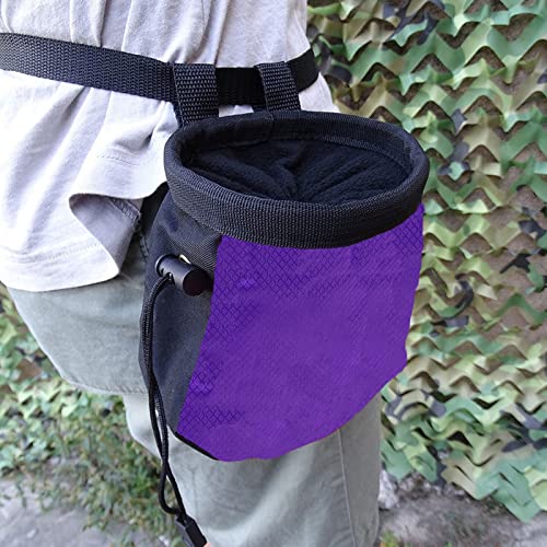 Climbing Chalk Bags,No Leak Rock Climbing Strawstring Bag - color: Purple