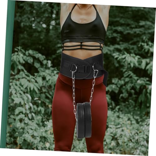 Toyvian Weighted Chain Waist Belt for Men Resistance Training Equipment for Bodybuilding Adjustable Thick Buckle for Dips and Pull-ups Comfortable Elastic for Shoulder and Back