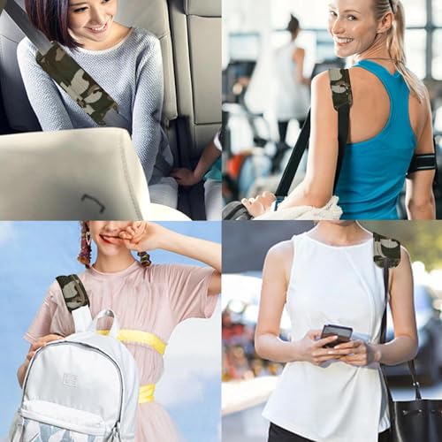 ZINZ Ultra Thick & Breathable Universal Shoulder Pad Cushion for Bag - Long & Comfort - color: Camouflage Green