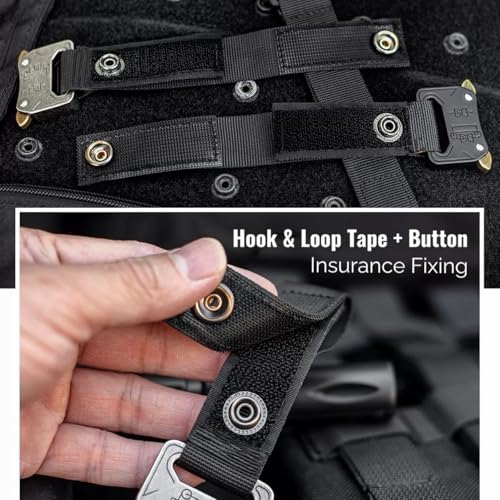 Tactical Tool Lanyard with Quick-Release Buckle, Retractable Tether for Safety Fall Protection with Screw Lock, Multi-Function Tool Lanyards for Hand Tools、Pistol、Belt or MOLLE