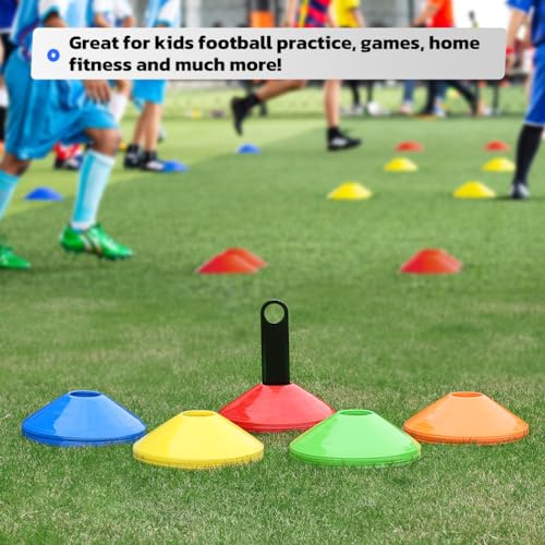 GHB Agility Ladder 1PCS Agility Cones 50PCS Hex Agility Rings 1 Pack