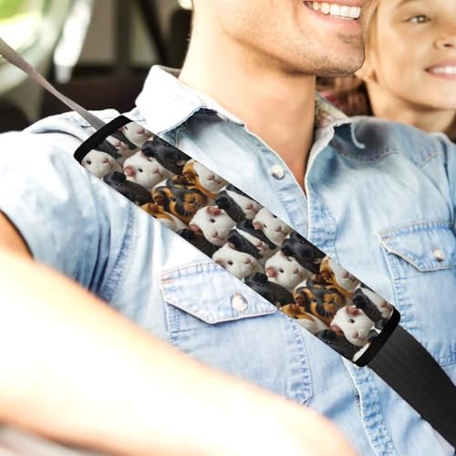 2 Pack Guinea Pigs Seat Belt Shoulder Pad Universal Soft and Comfortable Shoulder Protector for Kids, Most Cars, Pressure Relief - color: Pattern 428