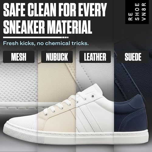 RESHOEVN8R Shoe Cleaner Kit - Sneakers, Mesh, Canvas, Suede, Knit, Leather | Cleaning kit solution for sneakers, mesh, canvas, suede, knit & leather shoes, flagship complete cleaning set