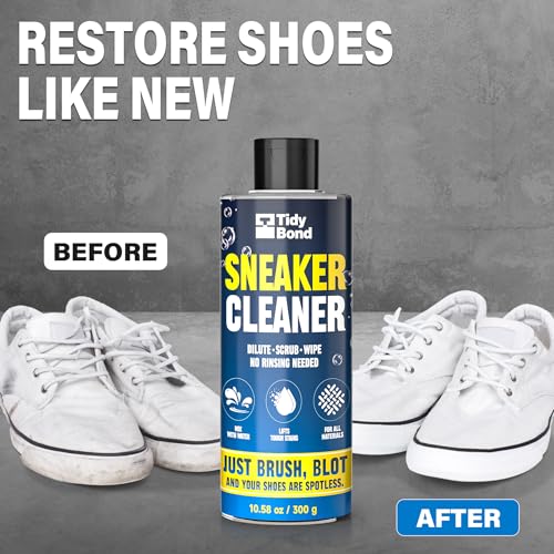 Sneaker Cleaner Kit – Concentrated Shoe Cleaner for White Shoes, 10.6 oz | Premium Shoe Brush, Lifts Dirt & Marks From Leather, Canvas, Mesh, PU, Fabric, Brush and Microfiber Towel Included