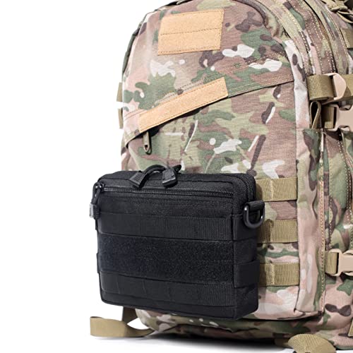 Azarxis Equipment Multi-Purpose Tactical EDC Admin MOLLE Pouch Utility Tools Bag Organizer Military Waist Belt Modular Attachment - color: #04 - Green