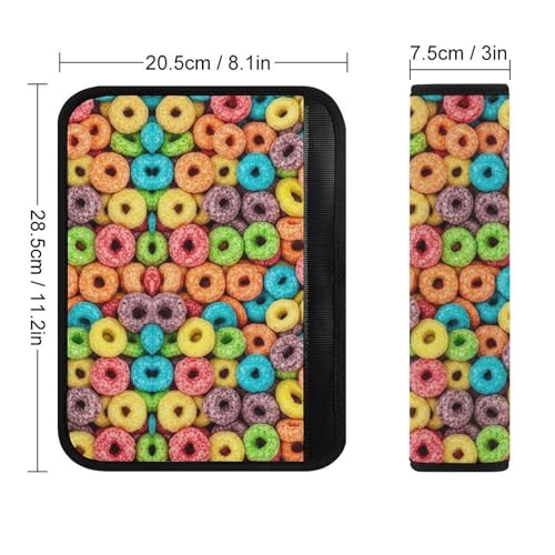 2PCS Breathable Car Seat Belt Pad for Elderly Support, Stroller Pushchair High Chair, Food Fruit Hoops Cereal Seat Belt Cushion, Anti-Slip Pad - color: Pattern 967