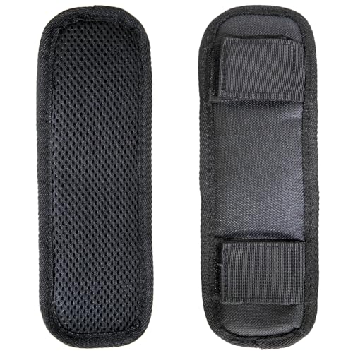 2 Pack Shoulder Strap Pads, Soft Vest Shoulder Strap Pads, Wearable 2.1’ Wide Shoulder Pad for Bag Strap, Universal Replacement (Black)