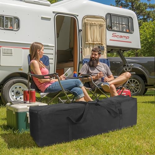 COOLBEBE 65" Sports Duffle Bag - 270L Extra Large Travel Duffel Luggage Bag with Upgrade 2-way Lockable Zippers, Sturdy & Water Resistant Long Duffle Bag for Camping Moving (Black 65inch) - size: 65" x 16" x 16"