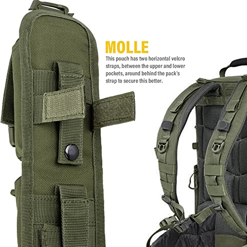 WYNEX Tactical Molle Accessory Pouch, Backpack Shoulder Strap Bag Shoulder Tape Additional Bag Multifunctional Hunting Tools Pouch - color: Army Green - 2 Packs