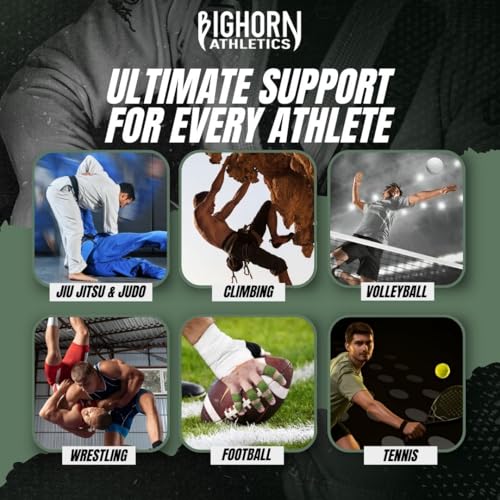 Bighorn Athletics Finger Tape, 0.5-Inch x 45-Feet, 8 Rolls, Military Green/Black - color: Military Green & Black, size: 0.5-Inch