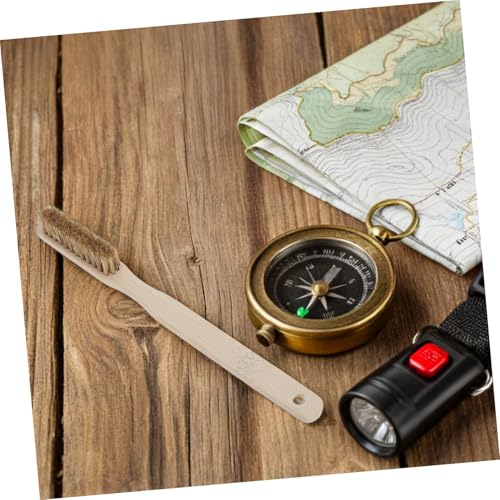 Sewroro Rock Climbing Chalk Brush with Natural Boar Bristles, Medium-Sized Bouldering Hold Cleaner for Mountaineering Gear and Climbing Wall Maintenance