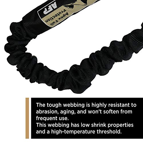 AFP 6FT Double Leg Internal Shock Absorbing Safety Fall Protection Lanyard with Dual Aluminum Pelican Rebar & Steel Snap Hook | Heavy-Duty Webbing | OSHA & ANSI Rated (Aluminum)