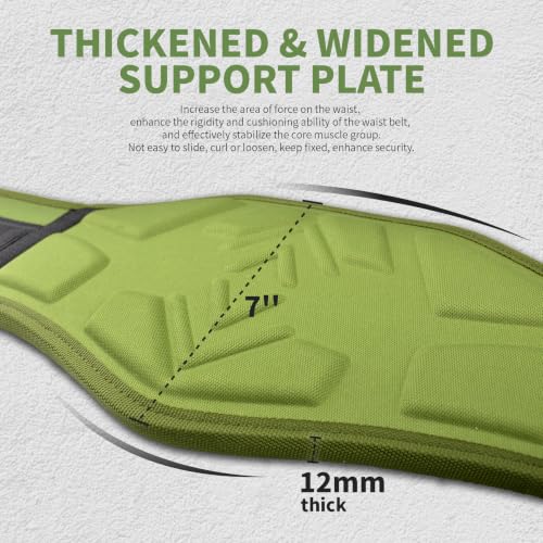 Dip Belt for Weightlifting - 12mm Neoprene Padded Weight Lifting Belt with 36IN Heavy Duty Steel Chain, Weighted Pull Up Belt for Dips, Squats, Strength Training, Men Women - color: Green