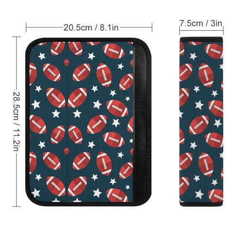 2 Pack Football Seat Belt Cover Universal Fit Seat Belt Cushion for Kids, Stroller Pushchair High Chair, Neck and Shoulder Support - color: Pattern 908