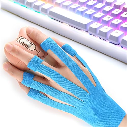 Precut Kinesiology Tape for Hand & Wrist Support, 3 Pairs Breathable Waterproof Kinesiology Recovery Tapes Finger Joint Support Tape, Hypoallergenic Latex-Free Elastic Athletic Tapes for Carpal Tunnel
