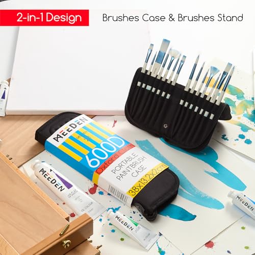 MEEDEN Paint Brush Holder, 11.5 X 10 Inch Zippered Painting Brush Case, Organization and Storage Bag for Artist Paint Brush (Brushes NOT Included) - size: 11.5 X 10 Inch