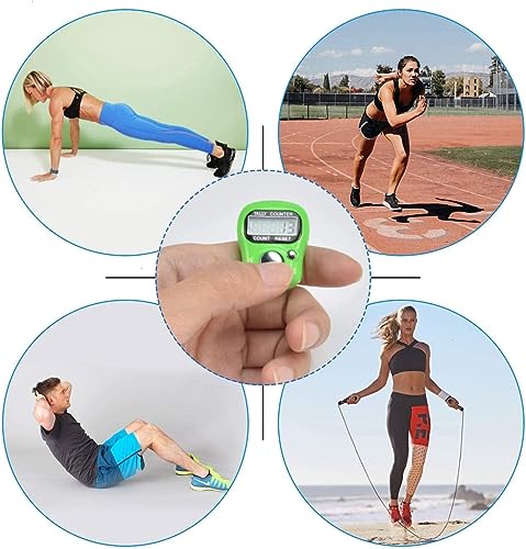 Electronic Finger Counter, Resettable Hand Tally, 5 Digit Number and LCD Electronic Digital Display, Handheld Clicker Counting - size: 10 Packs