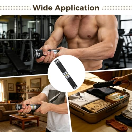 Aluminum Alloy Adjustable Grip Wrist Strengthener with Protective Tape Wrapping, 9.8 x 1.5 in Stepless Grip Strength Trainer with Knob Adjustment, Black Portable Forearm Exerciser for Rehabilitation