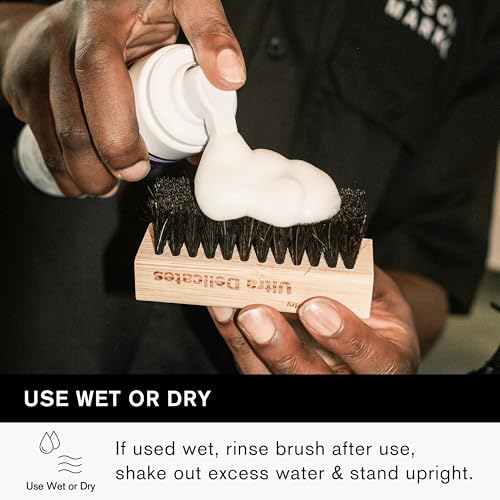 Jason Markk Ultra Delicate Shoe & Hat Cleaning Brush, Soft Bristles and Bamboo Wood, Sneaker Care, Extra Gentle, Ideal for Footwear, Safe for Wool, Cotton, Felt, Polyester, and More - style: Ultra Delicate Brush