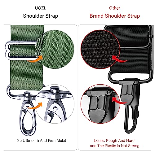 59 Inch Shoulder Straps, Soft with Ultra-Thick Fixed Shoulder Pad, Two Way Independently Adjustable Buckle Replacement Straps for Laptop Bag Messenger Bag Tool Bag Luggage,Green - color: Green, size: 59 inch
