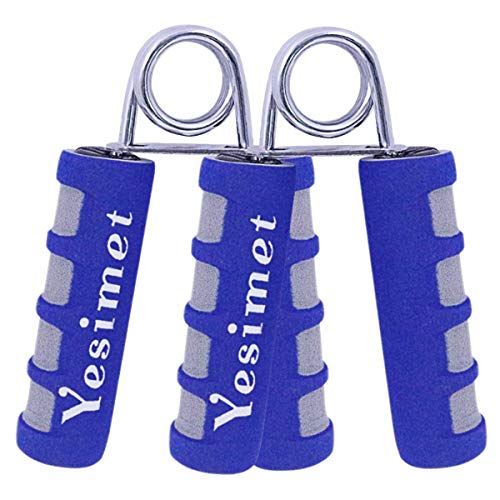 2 Pack Hand Grip Strengthener Set, Forearm Exerciser, Finger Gripper, Grip Strength Trainer, Hand Grip- Soft Foam Hand Exercise for Quickly Increasing Wrist Forearm and Finger Strength - color: Blue