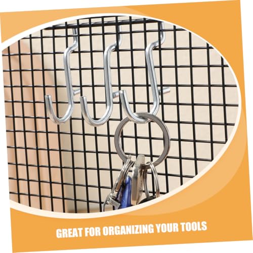 10pcs Heavy-Duty Stainless Steel Pegboard Hooks Hanging Board Rack Organizers for Garage Kitchen Workshop Storage Sleek Modern Design for Versatile Tool Display and Space Saving