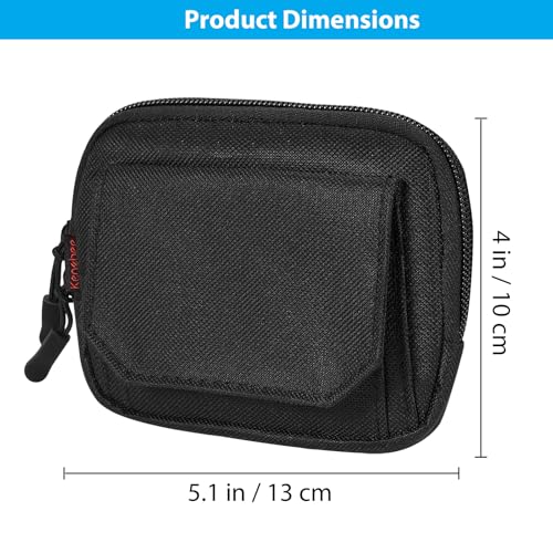 Duty Belt Gloves Pouch, Latex Disposable Glove Holder Zipper Pocket | Convenient Carrier Pockets Waist Bag, For Police Officer Law Enforcement Personnel, For Security Firefighter Professionals