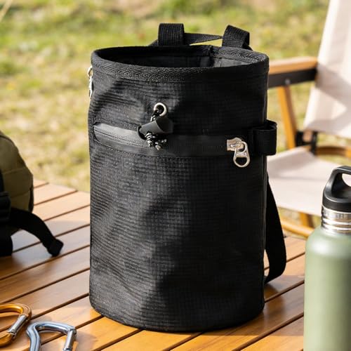 Chalk Bag for Rock Climbing Waterproof Adjustable Waist Belt Powder Sack | Rock Climbing Chalk Bag for Gymnastics Golf Gym Bowling Lifting Bouldering Weightlifting Workout