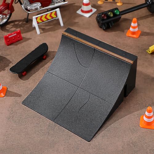 UPKOCH Finger Board Ramp Skateboard Park Kit Mini Finger Skateboard Obstacle Set with Plastic Ramp Parts for Fingerboard Park Imaginative Play Coordination Practice Family Fun