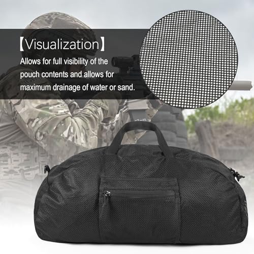 Tactical Mesh Luggage bag,50L Foldable duffel Pack | Large Capacity Range Bag For Hunting Shooting Travel Climbing Sports Gym