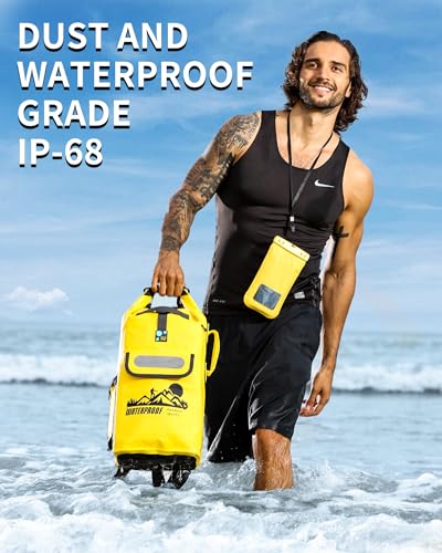 Dry Bag Backpack - color: Yellow, size: 20L