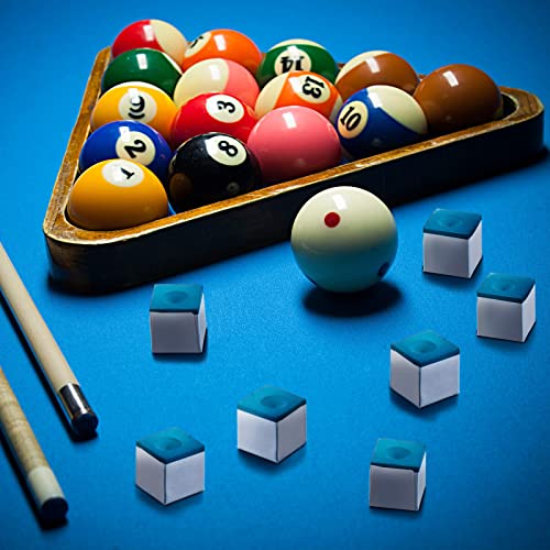 Junkin Pool Chalk Cubes for Billiard Cue Sticks, 48/72/108Pack Options, Table Accessories for Clubs, Bars & Home - color: Blue