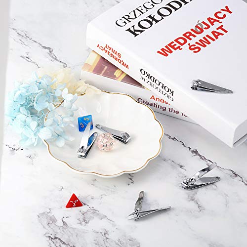 Mudder 100 Pieces Nail Clippers Set Bulk for Men Women Ultra Sharp Stainless Steel Fingernail Toenail Clippers Portable Travel Sturdy Trimmer Pointed Pedicure Manicure Care (Silver)