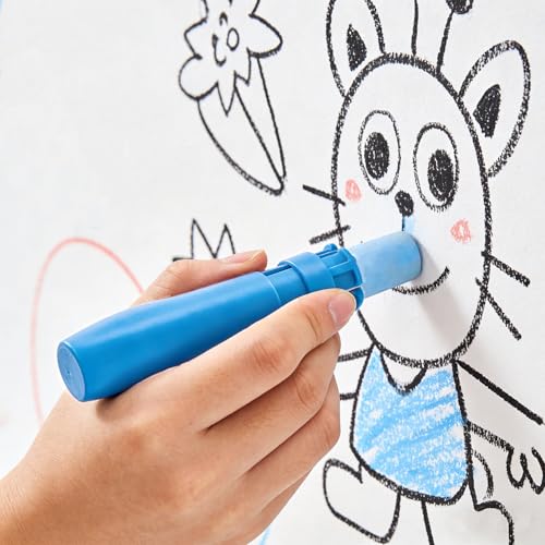 5-Piece Sidewalk Chalk Holder Set, Railroad Chalk Holder Large, Plastic Adjustable Clips for Kids, Teachers, Students, Office and Artists