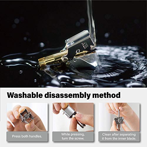 ROYAL [Made in Korea] Gold Nose Hair Trimmer for Men, Golden Birdie, Allergy-Free, Manual, Battery-Free, Waterproof, Painless with Twelve Dual-Edged Blades, Patented Mechanism ET-4PG - color: Gold