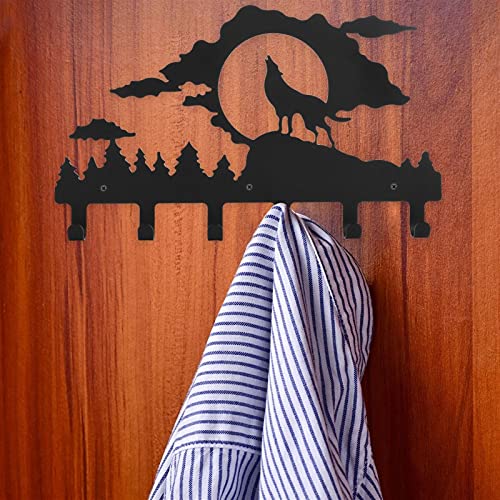 Wall Mounted Coat Rack 1Pc Iron Wall-Mounted Coat Clothes Hook Rack Wall-Mounted l Iron Wall Hook for Bedroom （15.72X9.43X1.18inch） Coat Rack Tree