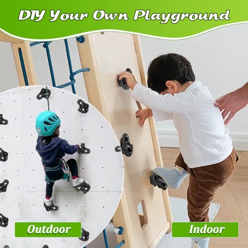 20PCS Rock Climbing Holds for Kids Climber,Extra Large Adult Rock Climbing Stones,Wall Stones with Screw Pad and Nut for Outdoor Indoor Climbing Frames Children Playground