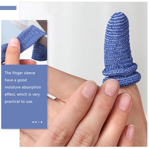 MAGICLULU 10pcs Breathable Finger Sleeves Soft Rebound Sports Finger Protectors Reusable Thumb Cot for Athletic Support and Injury Prevention