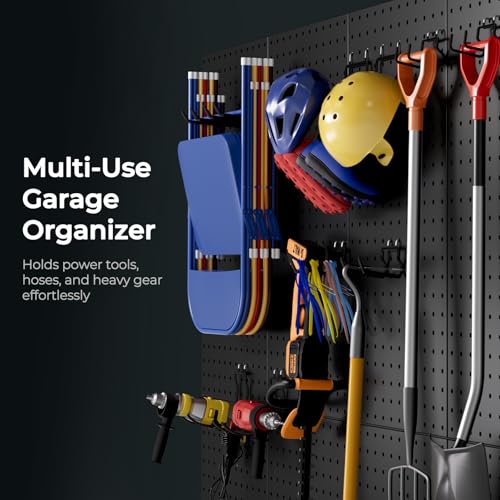 INCLY 36 Pack 1/4" Pegboard Drill Holder Tool Utility Hooks | Heavy Duty Pegboard Hooks, Peg Board Tool Hangers Accessories, for Hanging Power Tools, Drill, Hammer, Workbench, Garage - size: 36 Pack