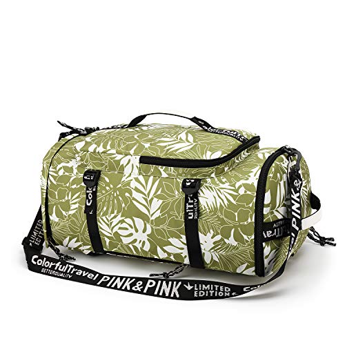 Kalesi Gym Duffle Bag Backpack 4-Way Waterproof with Shoes Compartment for travel Sport Hiking laptop (olive-green) - color: Olive-green