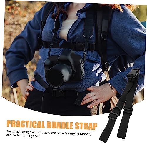 TOYANDONA 2Pcs Adjustable Webbing Cargo Straps with Quick Release Buckle Sturdy Fixed Rope for Securing Tents Yoga Mats and Backpacks for Outdoor and Travel Use