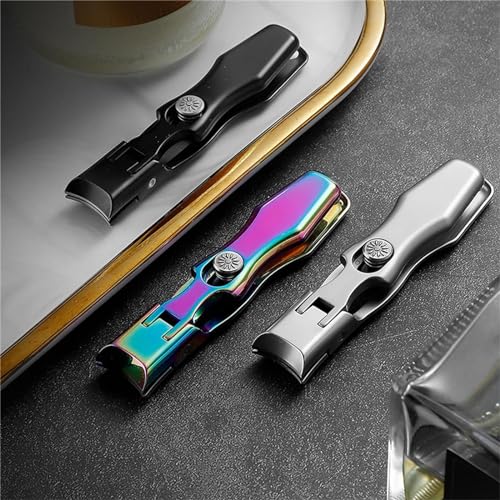Nail Clippers, Stainless Steel Nail Clippers, Portable for Thick Nails - color: Black