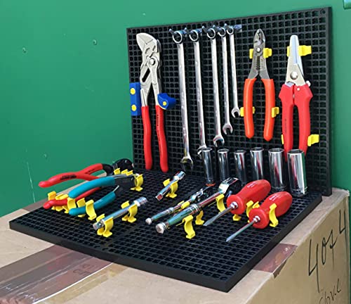 Ascend Tools Accessories for Organizer Genie Pegboards to Scale Up Organized Workspace (Metal Hooks 2.76 inch/70 mm - 10 Pieces) - style: Metal Hooks 2.76 inch/70 mm - 10 pieces per pouch