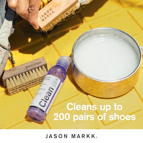 Jason Markk Deep Cleaning Solution, Shoe Cleaner, Cleans & Conditions, Sneaker Care, Ideal for Footwear, Safe for Leather, Suede, Nubuck, Cotton, Knits, 8oz - style: 8oz Sneaker Cleaner
